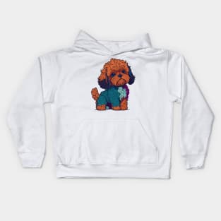 Cavapoo Portrait Kids Hoodie